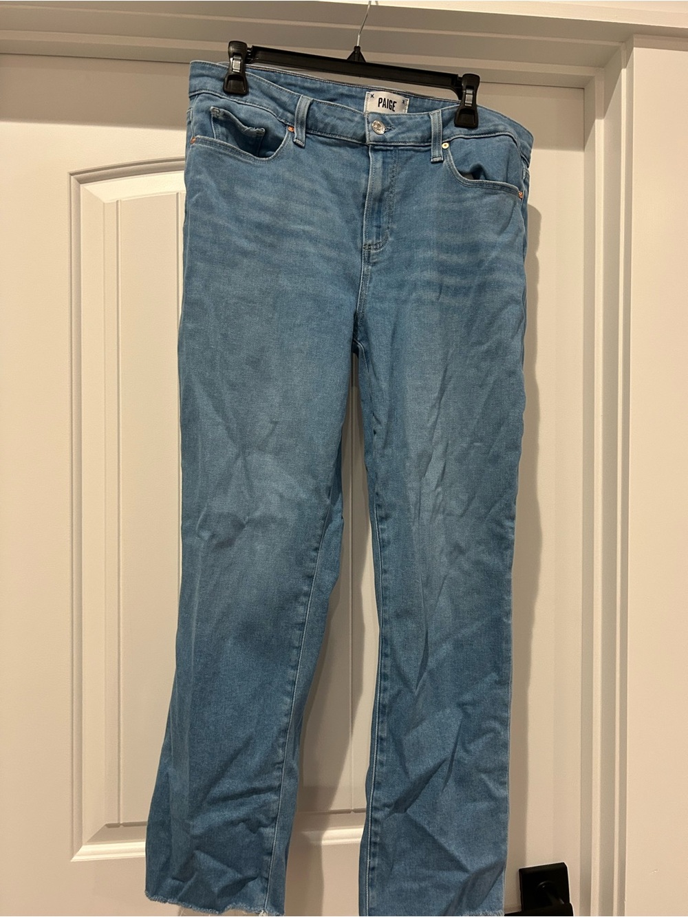 PAIGE Medium Wash Straight-Leg Women's Jeans